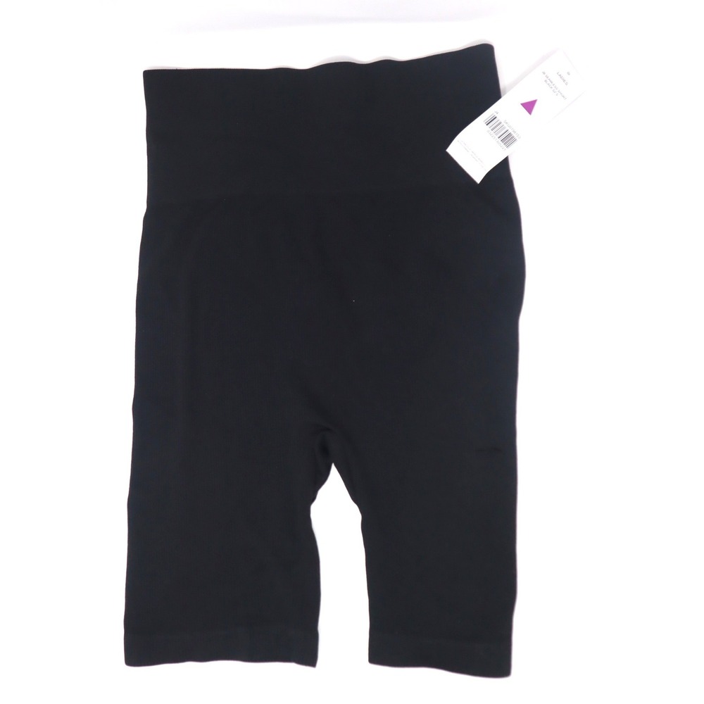 Black Biker Shorts Small Just Be Women Seamless Ribbed High Waist Activewear